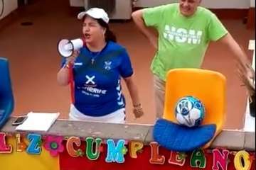 Celina anima la cuarentena desde la azotea de su casa (Foto TA)